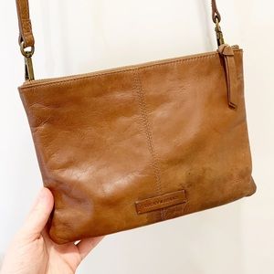Lucky Brand Brown Leather Double Zipper Crossbody